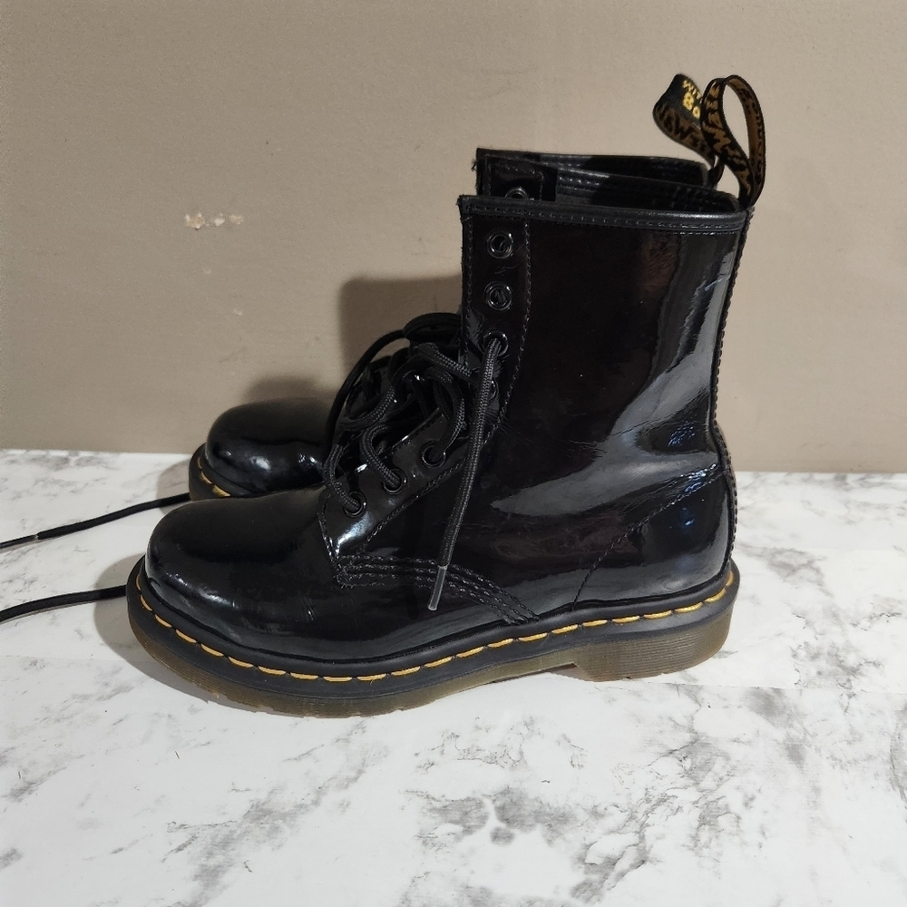 Doc Martens 1460 Black Boot Womens Size 6 - Picture 3 of 7